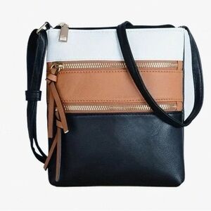 Stylish Black and Tan Women's Crossbody Bag